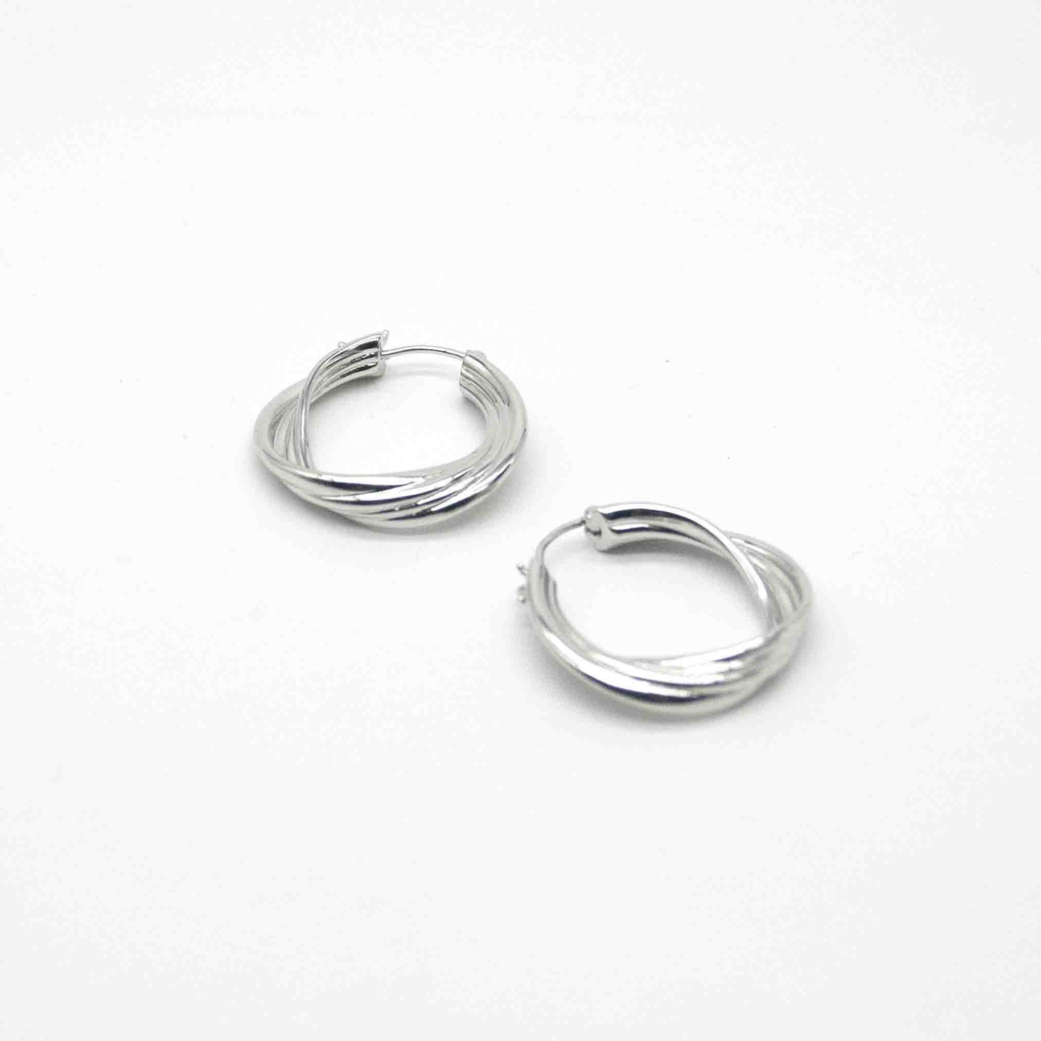 Pair of Ripple Gold-Plated Vermeil Hoop Earrings